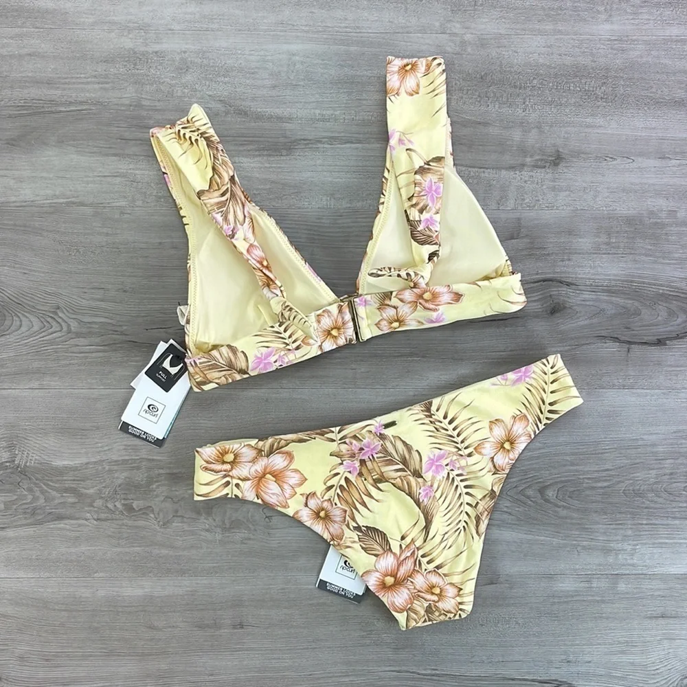 ☀️RIP CURL☀️ PLAYABELLA DEEP V PLAYABELLA CHEEKY HIPSTER BIKINI SET